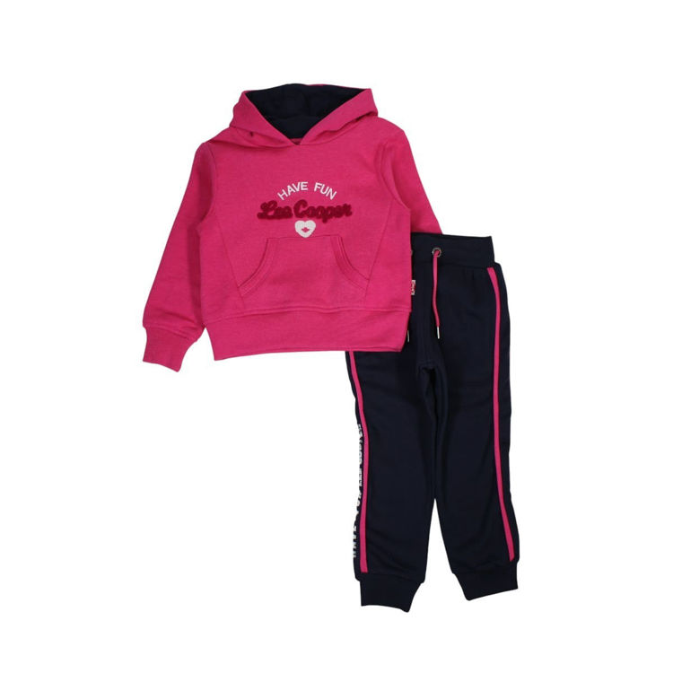 Picture of LC12188- LEE COOPER GIRLS HOODY FLEECY TRACKSUIT